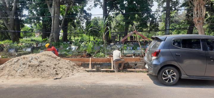 Proyek Pembangunan Pagar Makam di TPU Kebon Jahe Bandar Lampung Senilai Rp 787 Juta Dicibir Warga 